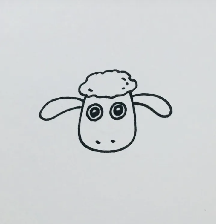 每天一张简笔画 | 小羊肖恩（内含详细步骤）插图(1)