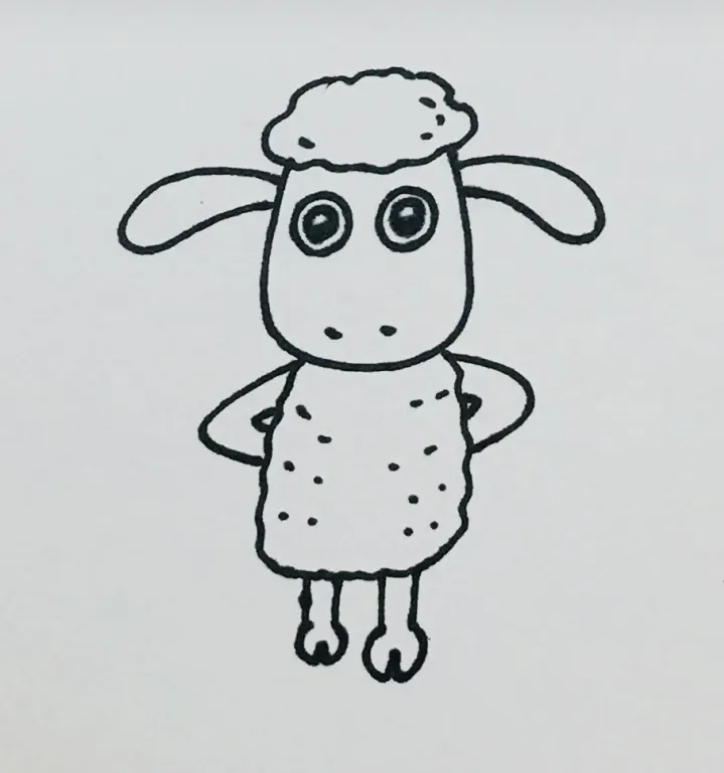 每天一张简笔画 | 小羊肖恩（内含详细步骤）插图(3)